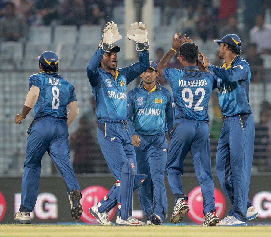 Sri Lanka Team Celebrating - World T20 2014
